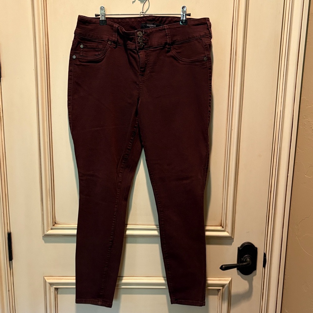 Torrid Burgundy Denim Jeans